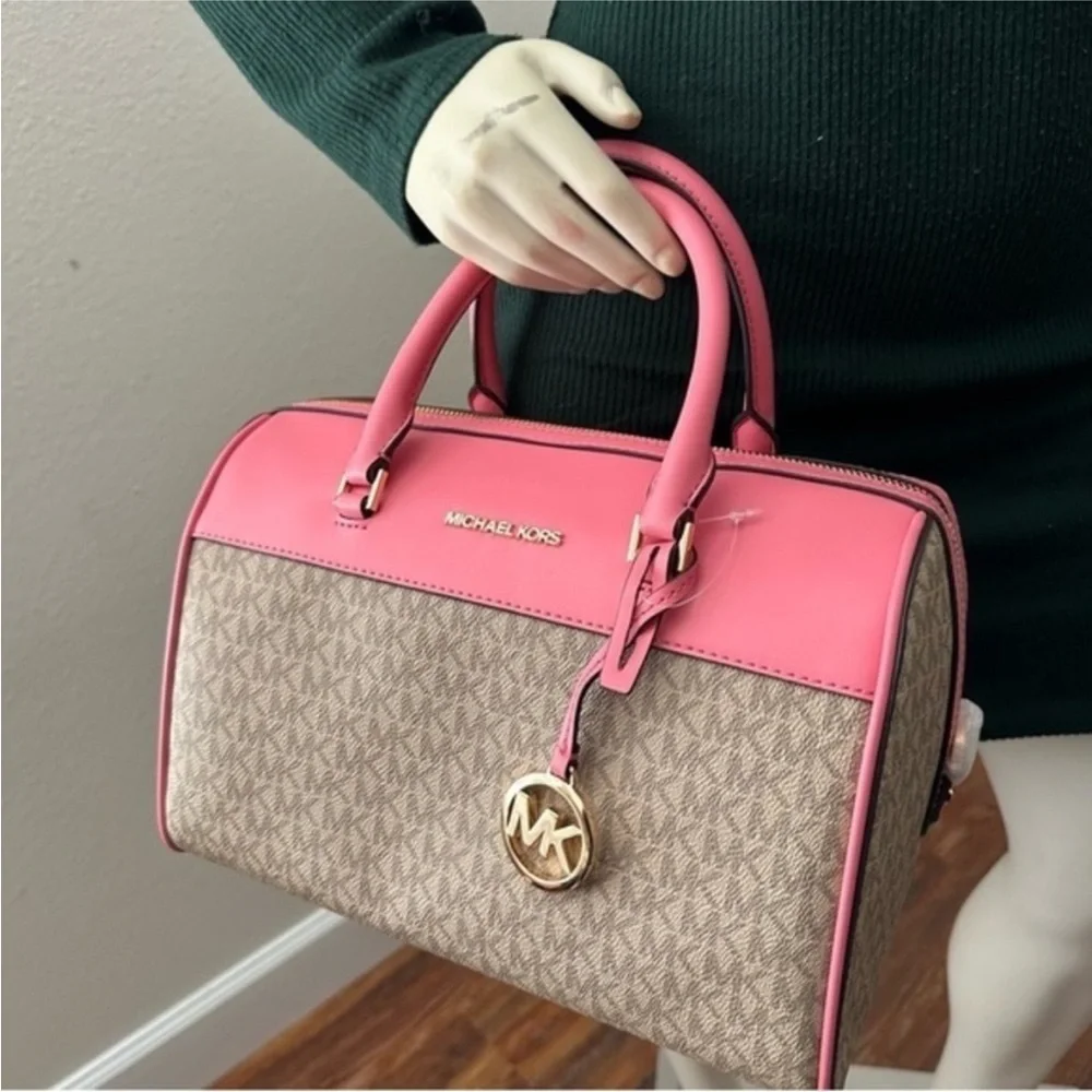 Michael Kors Jet Set Travel Duffle Satchel Shoulder Crossbody Bag & wallet set - Picture 13 of 17